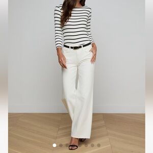 L'AGENCE Off-White High Waist Alicent jeans